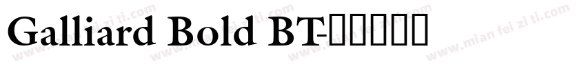 Galliard Bold BT字体转换